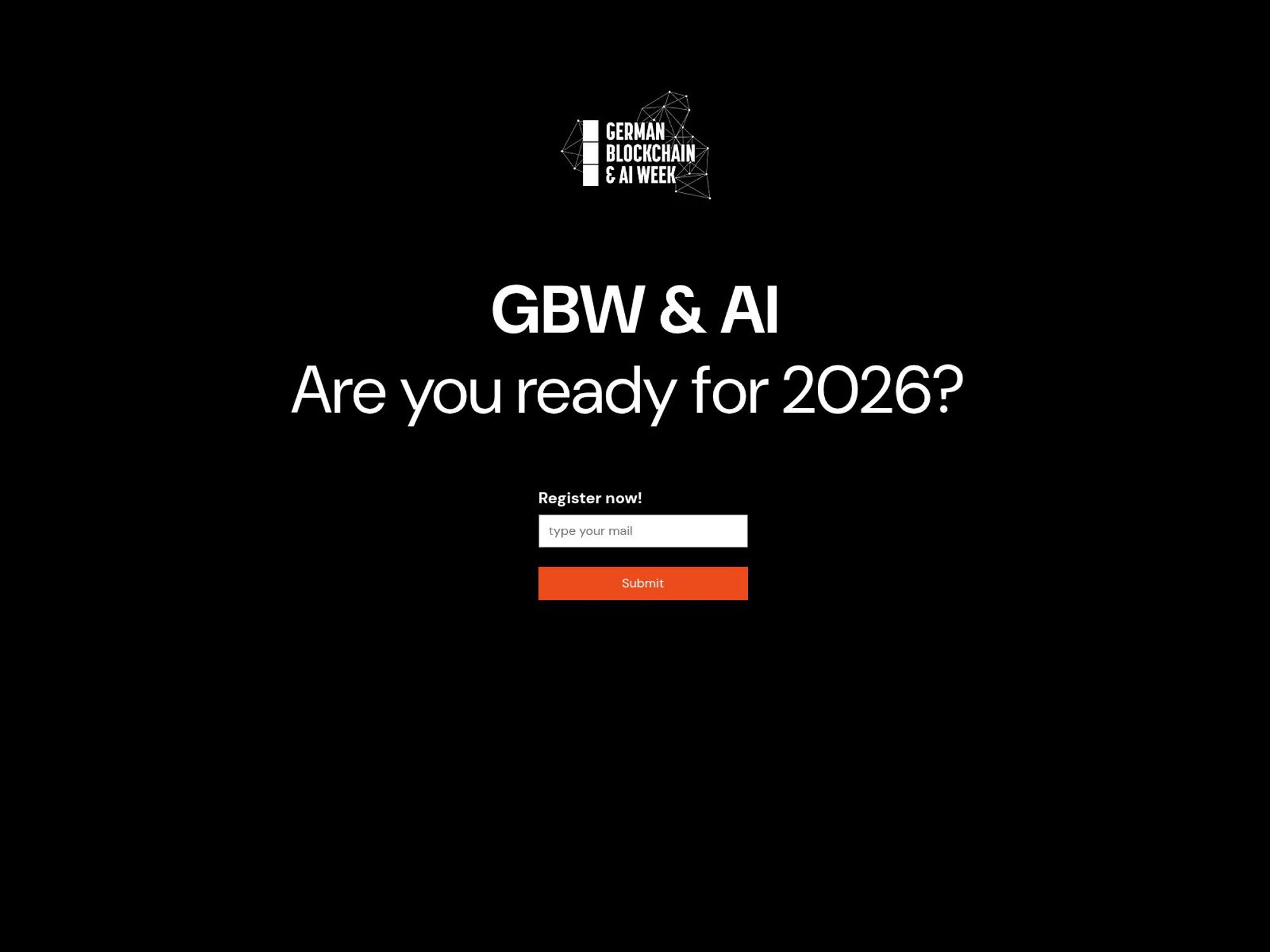 German Blockchain & AI Week 2026 website
