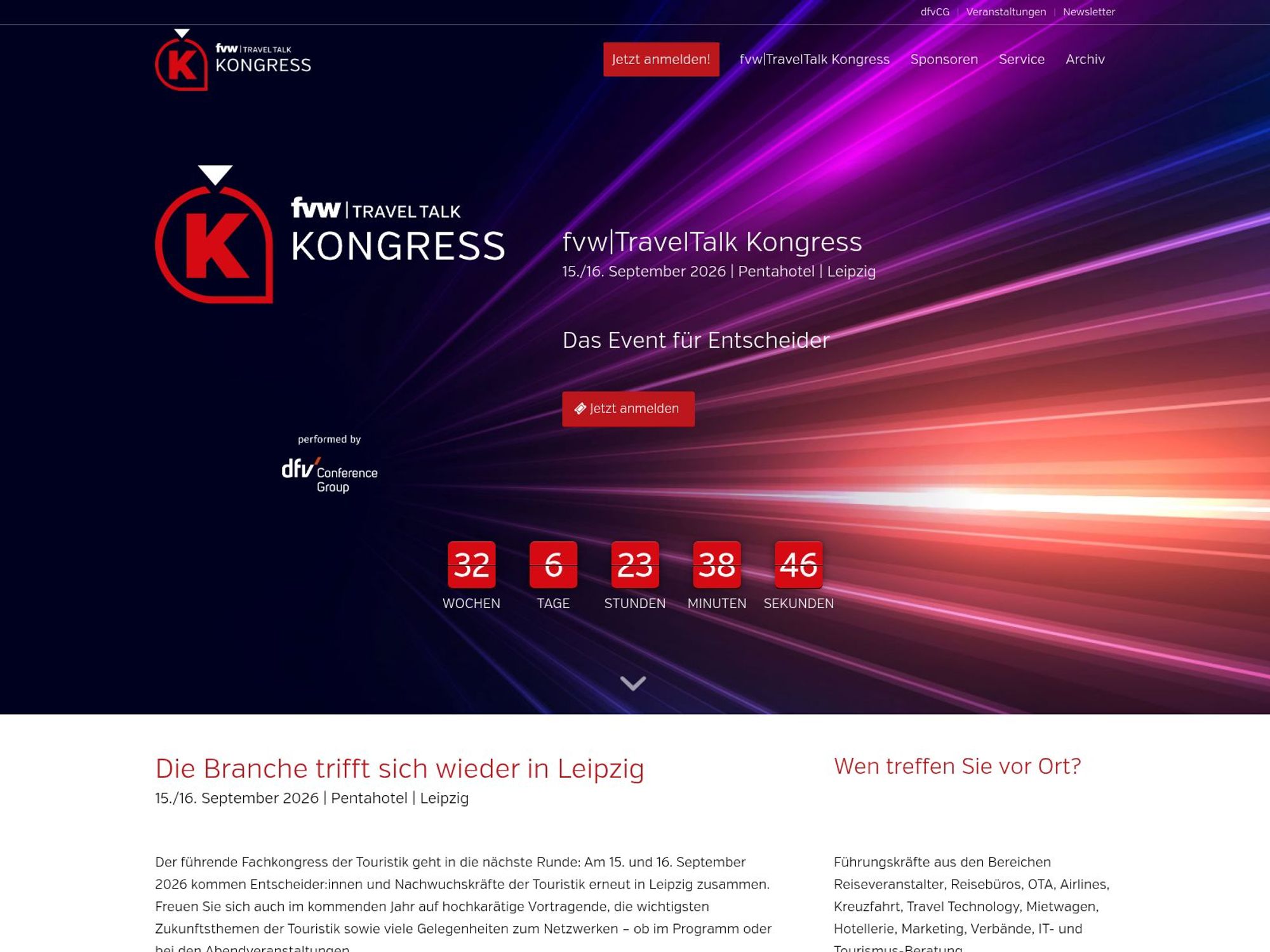 fvw|TravelTalk Kongress website