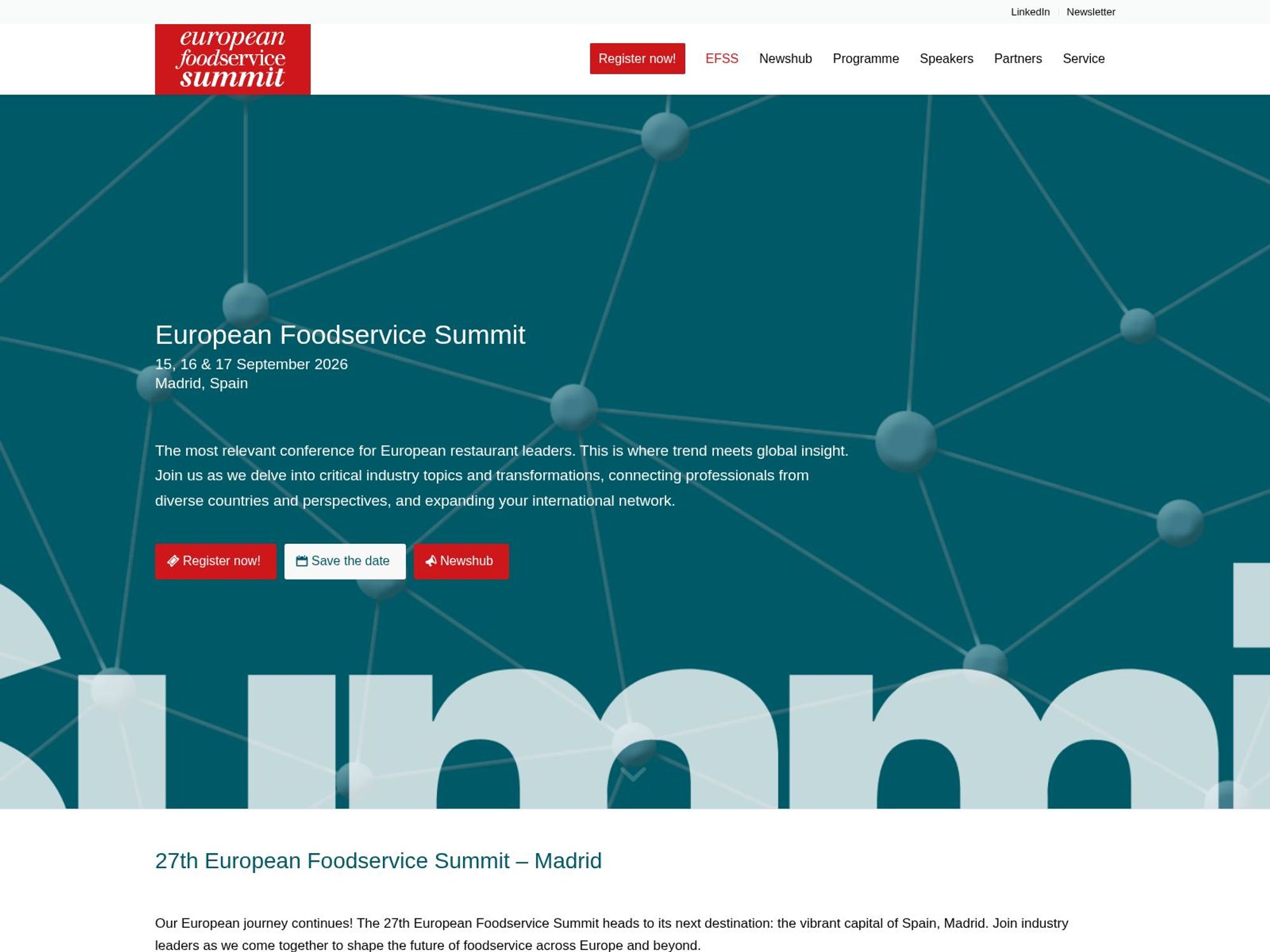 European Foodservice Summit website