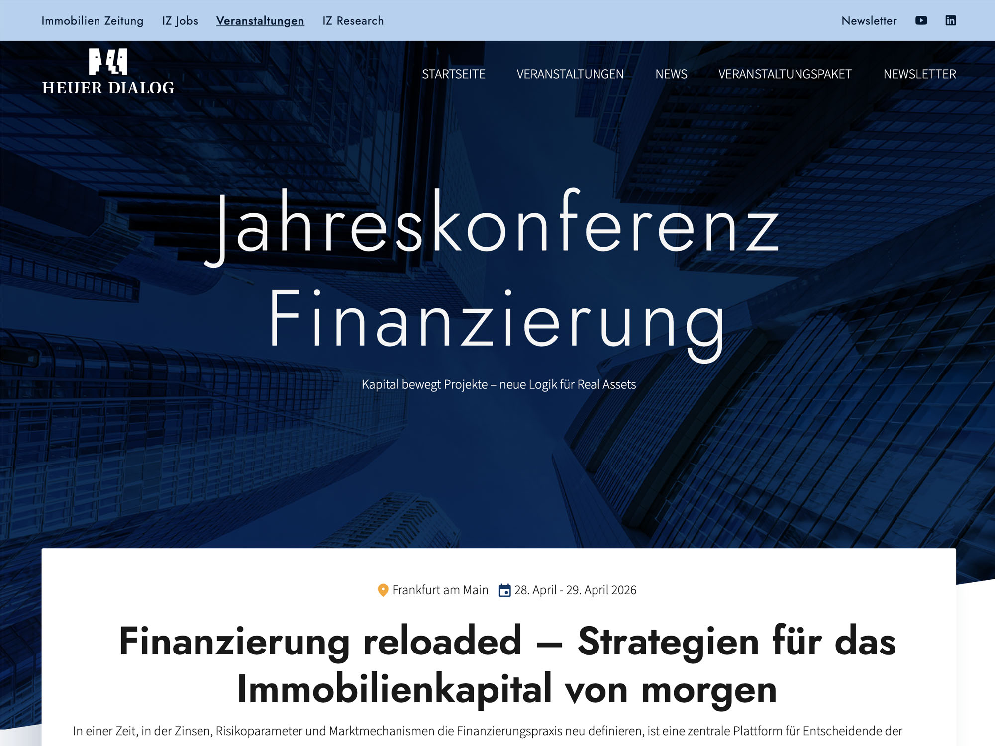 Jahreskonferenz Finanzierung website