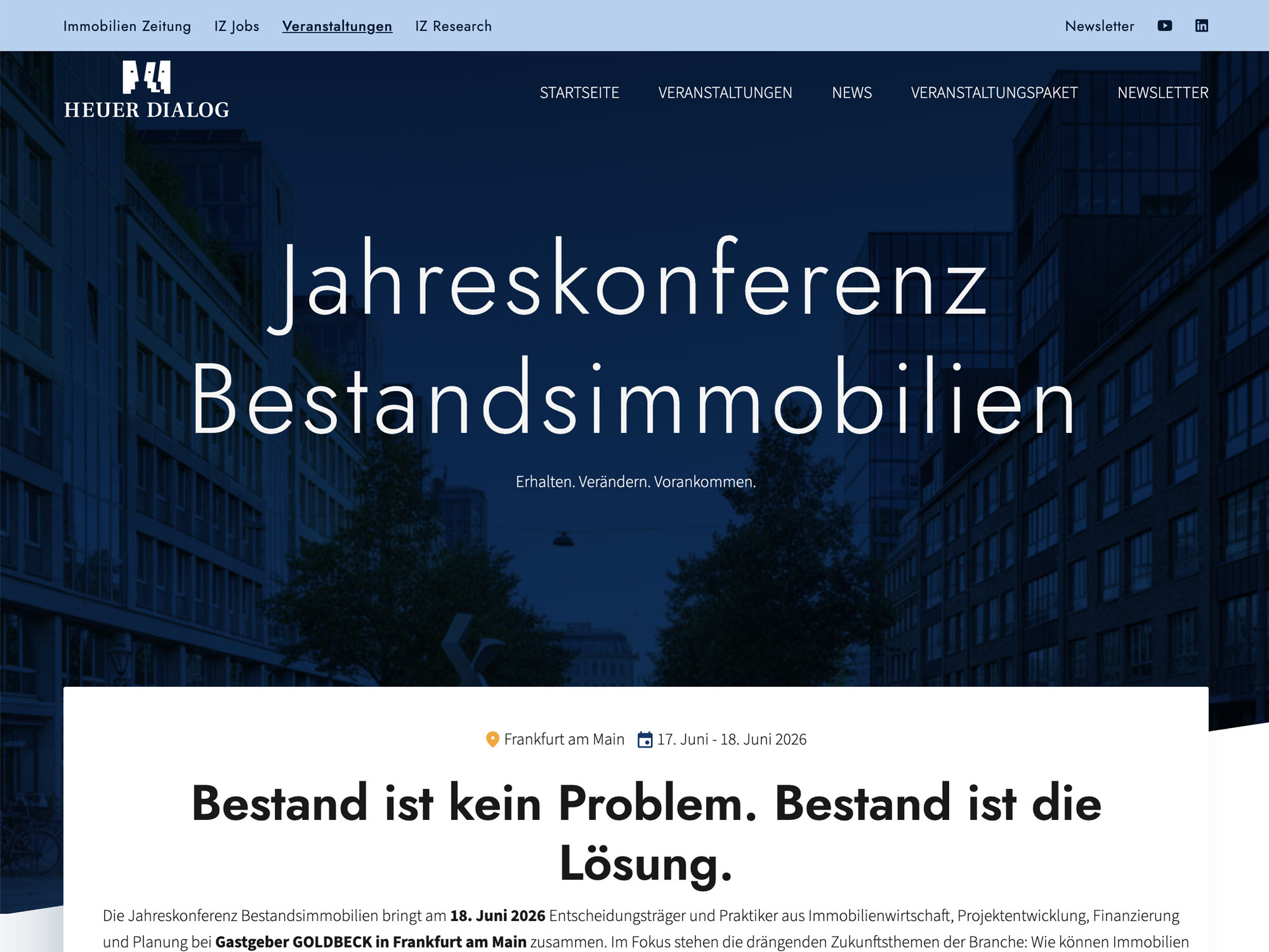 Jahreskonferenz Bestandsimmobilien website