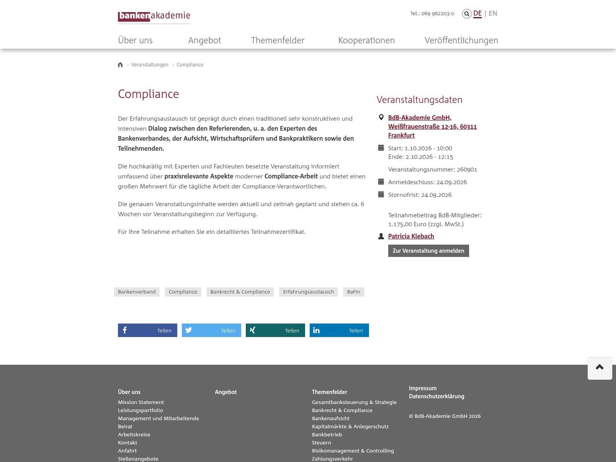 Compliance website