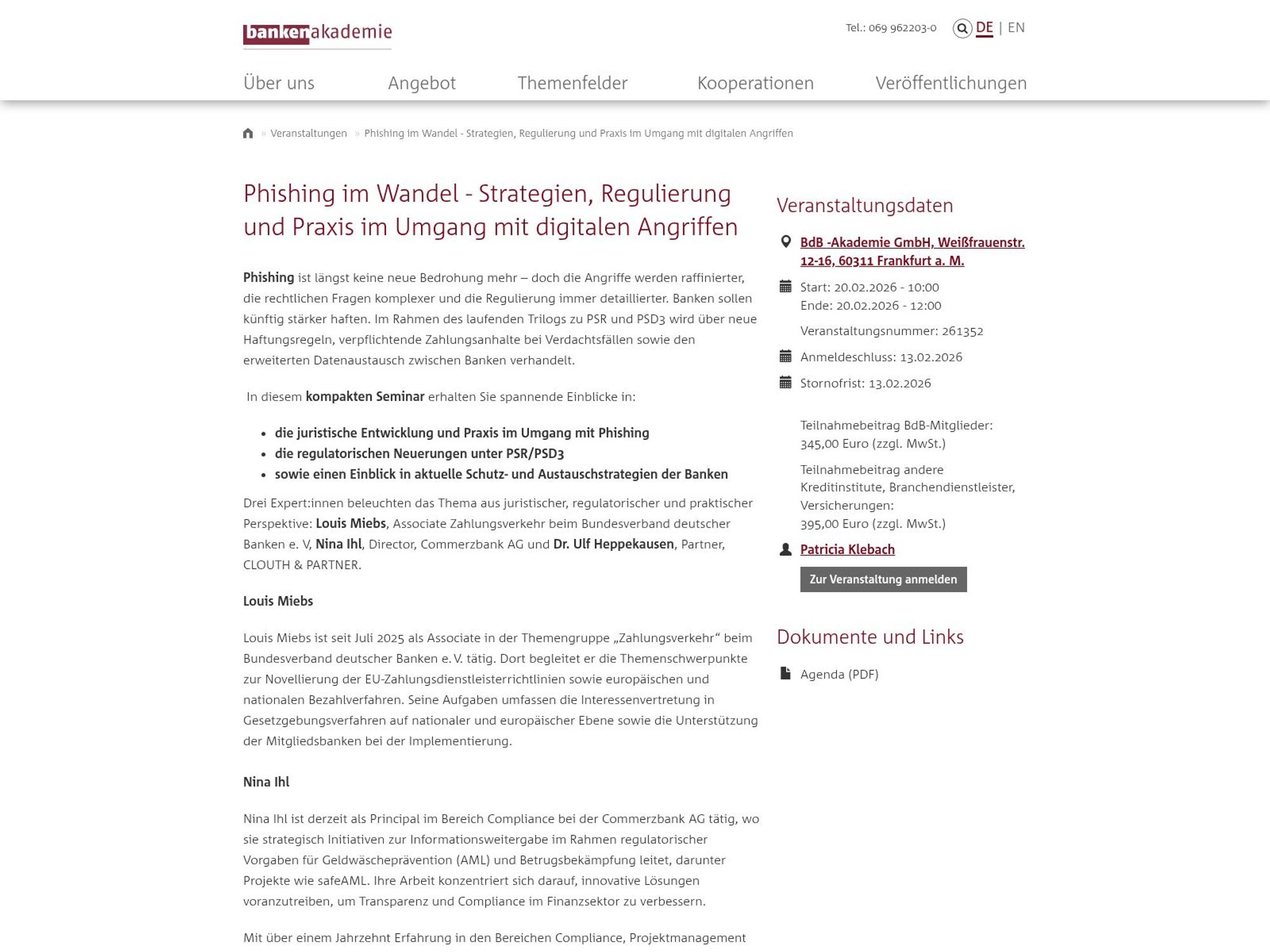 Phishing im Wandel - Strategien, Regulierung und Praxis im Umgang mit digitalen Angriffen website