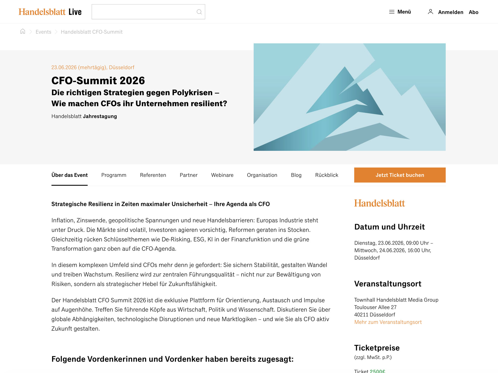 BankenTech 2026 - Handelsblatt Jahrestagung website
