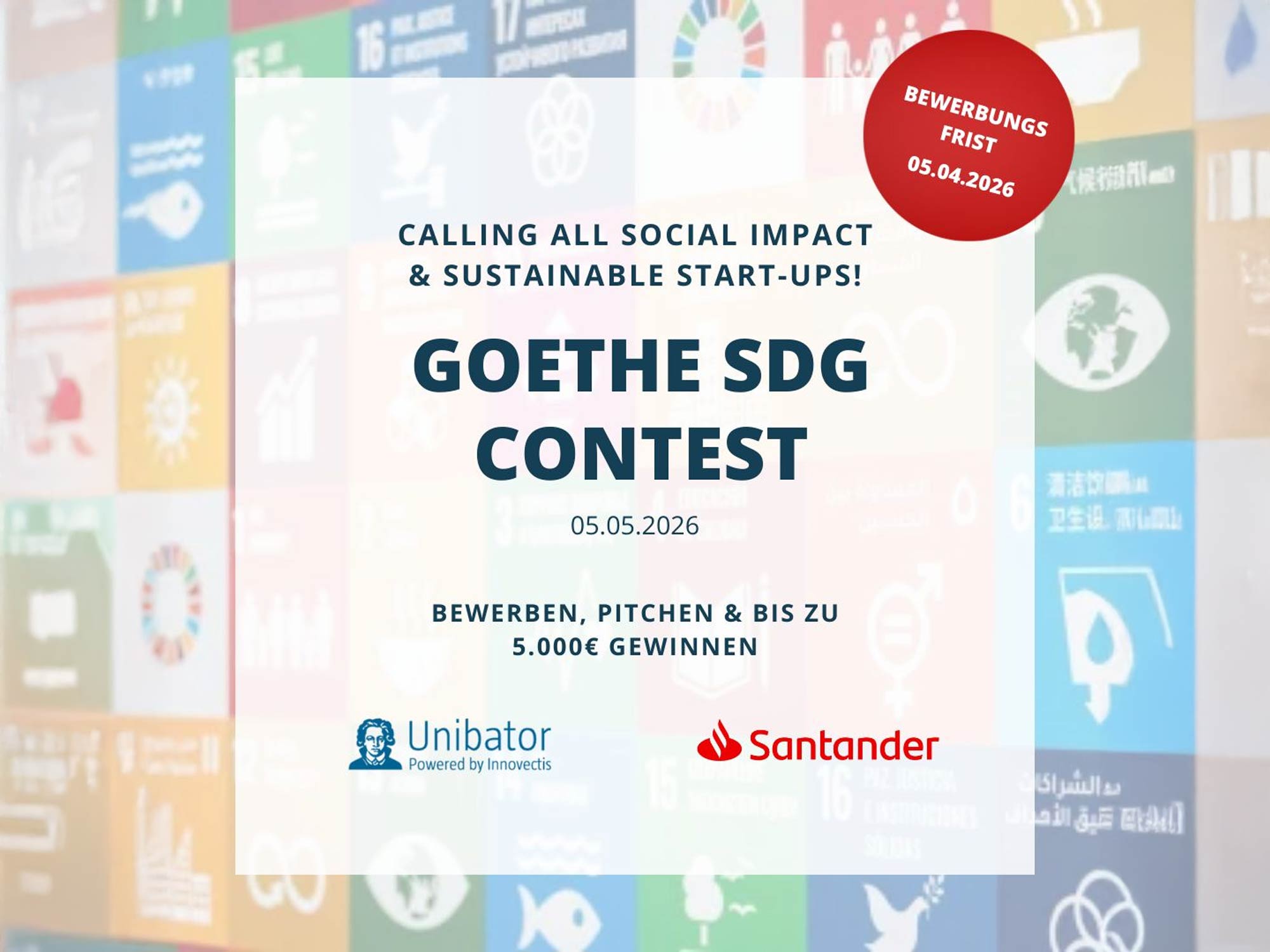 Goethe SDG Contest: Startups aufgepasst! website