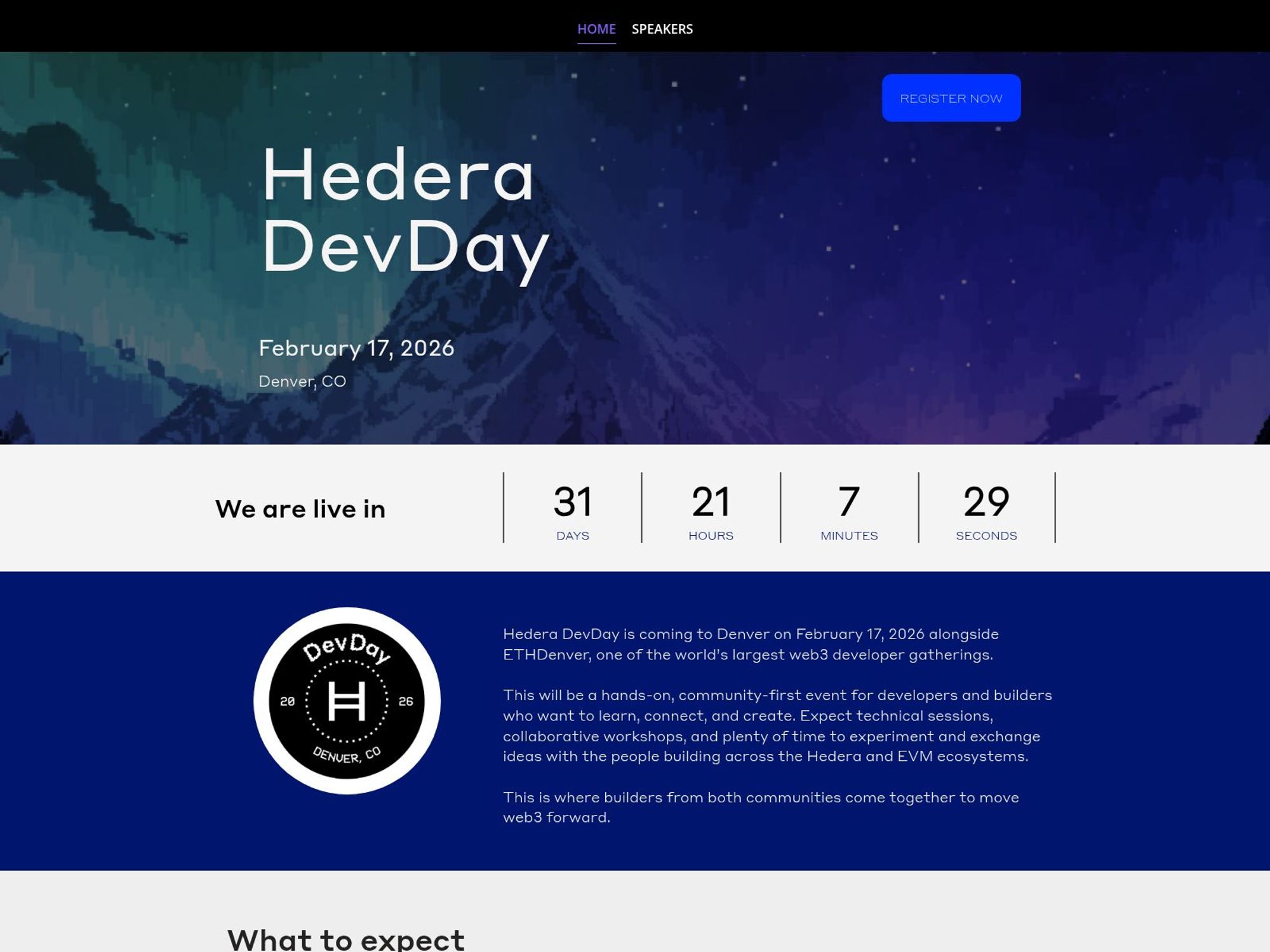 Hedera DevDay website