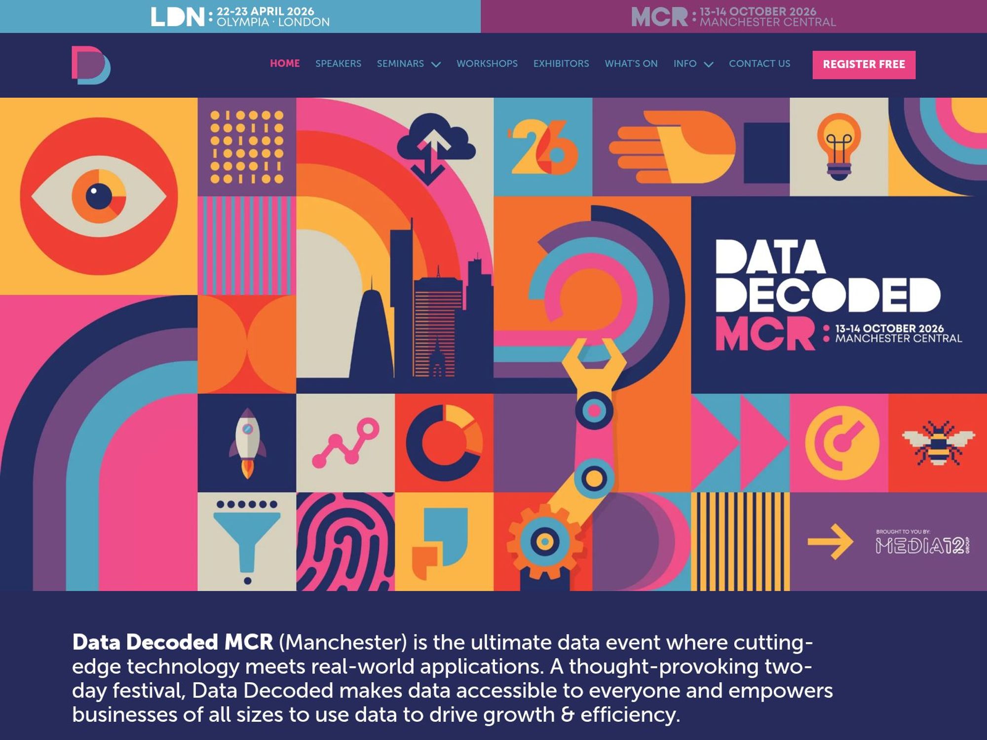 Data Decoded MCR 2026 website