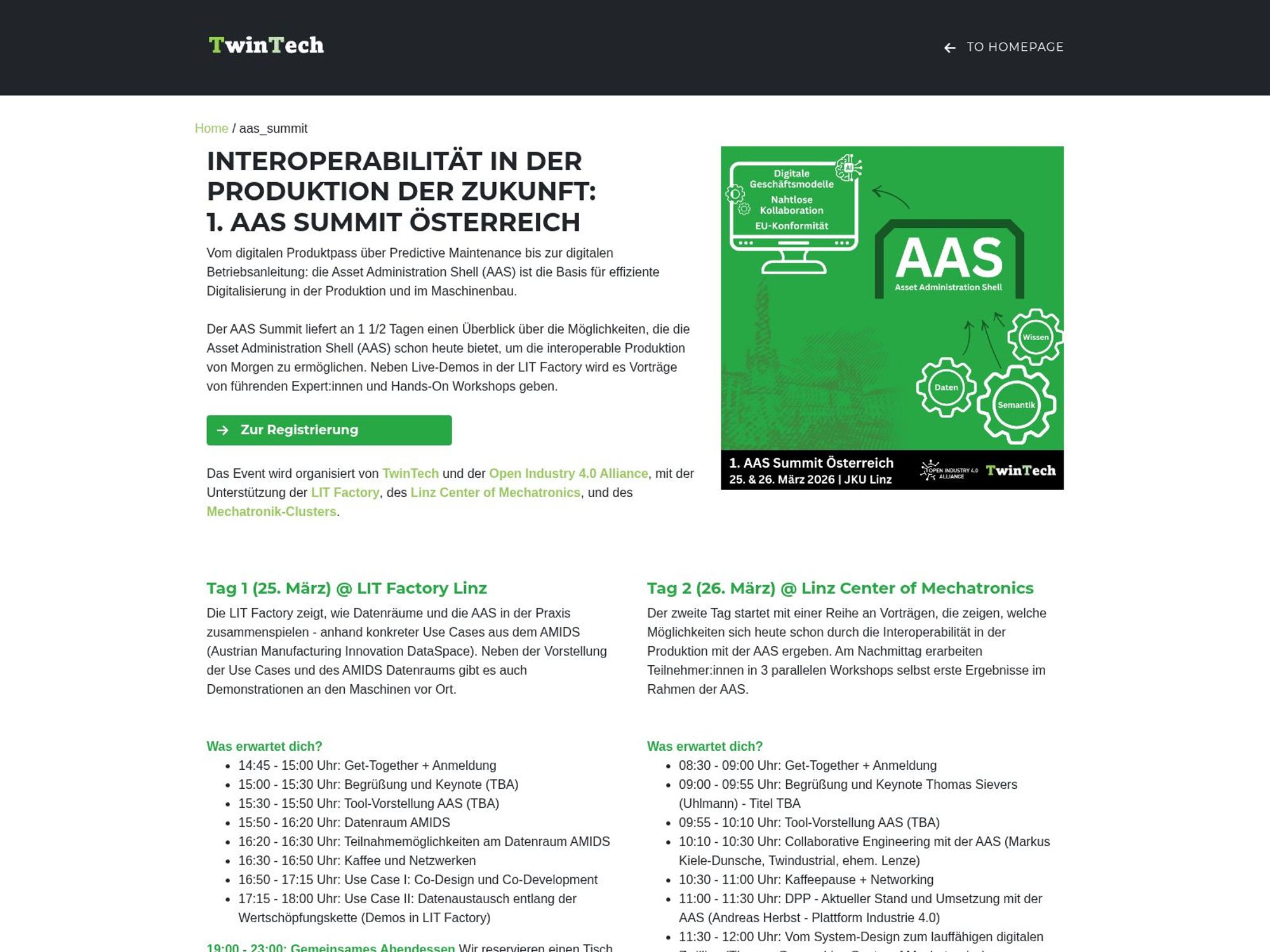 1. AAS Summit Österreich website