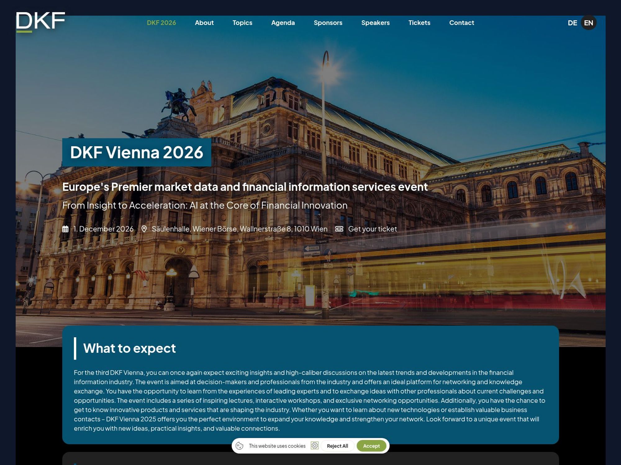 DKF Vienna 2026 website