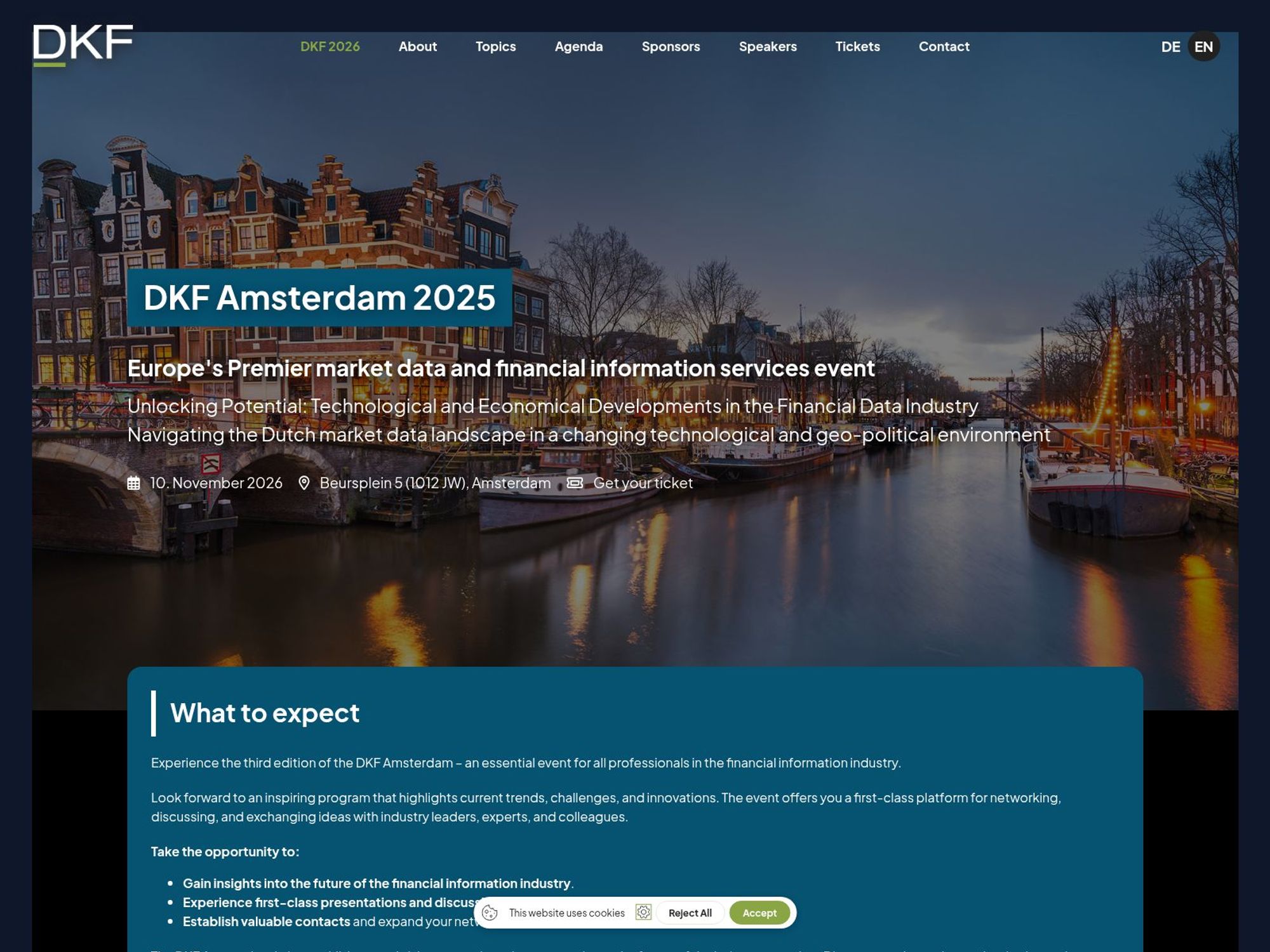 DKF Amsterdam 2026 website