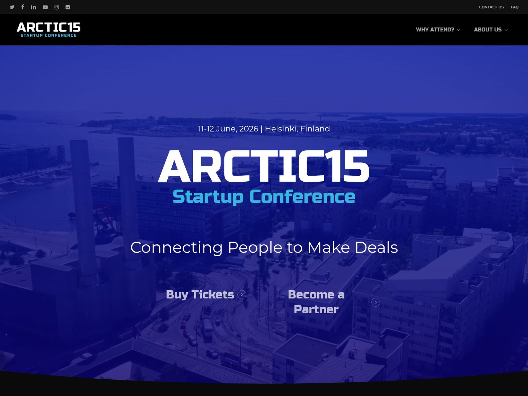 ARCTIC15 Startup Conference website