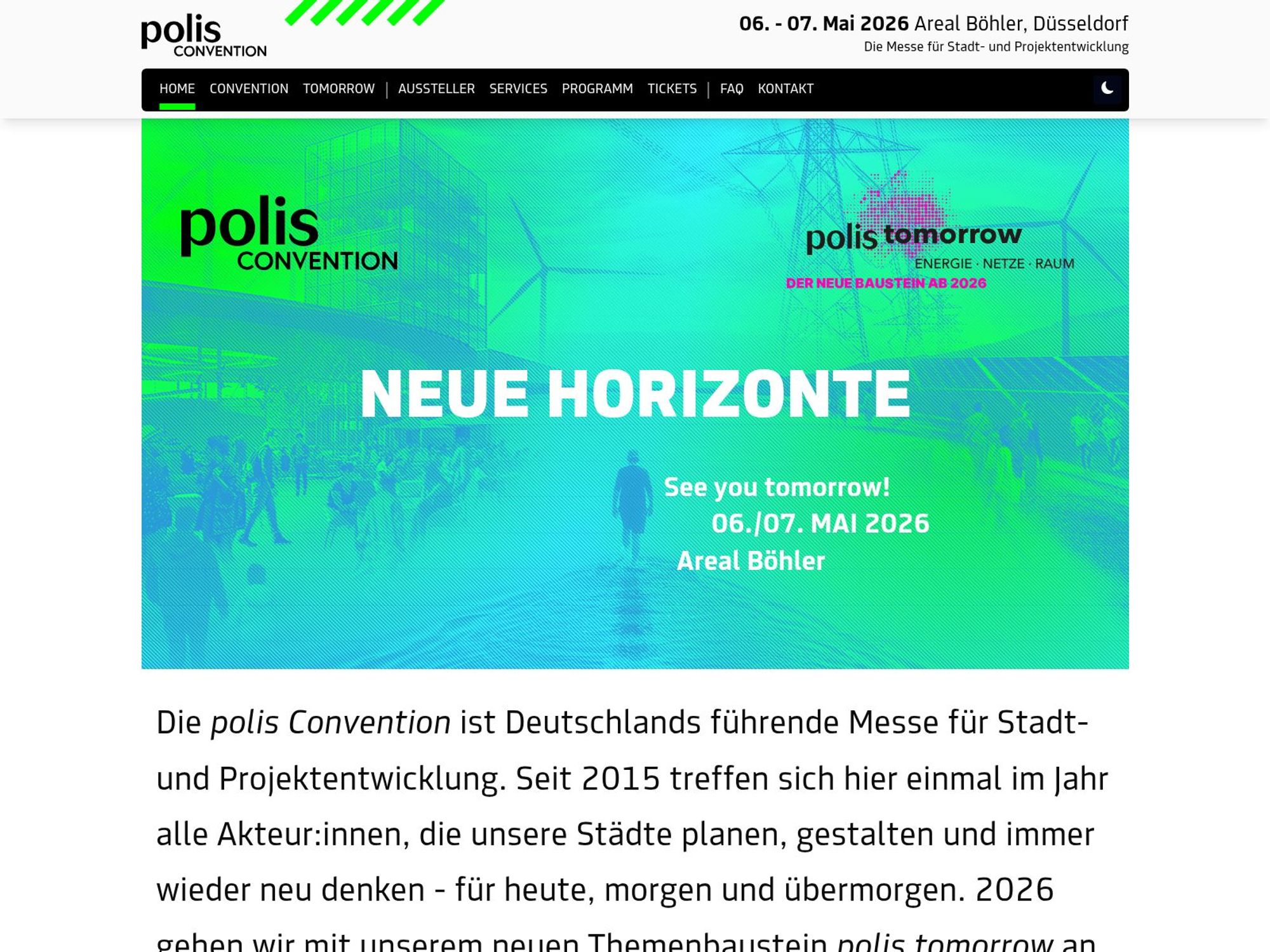 polis Convention 2026 website