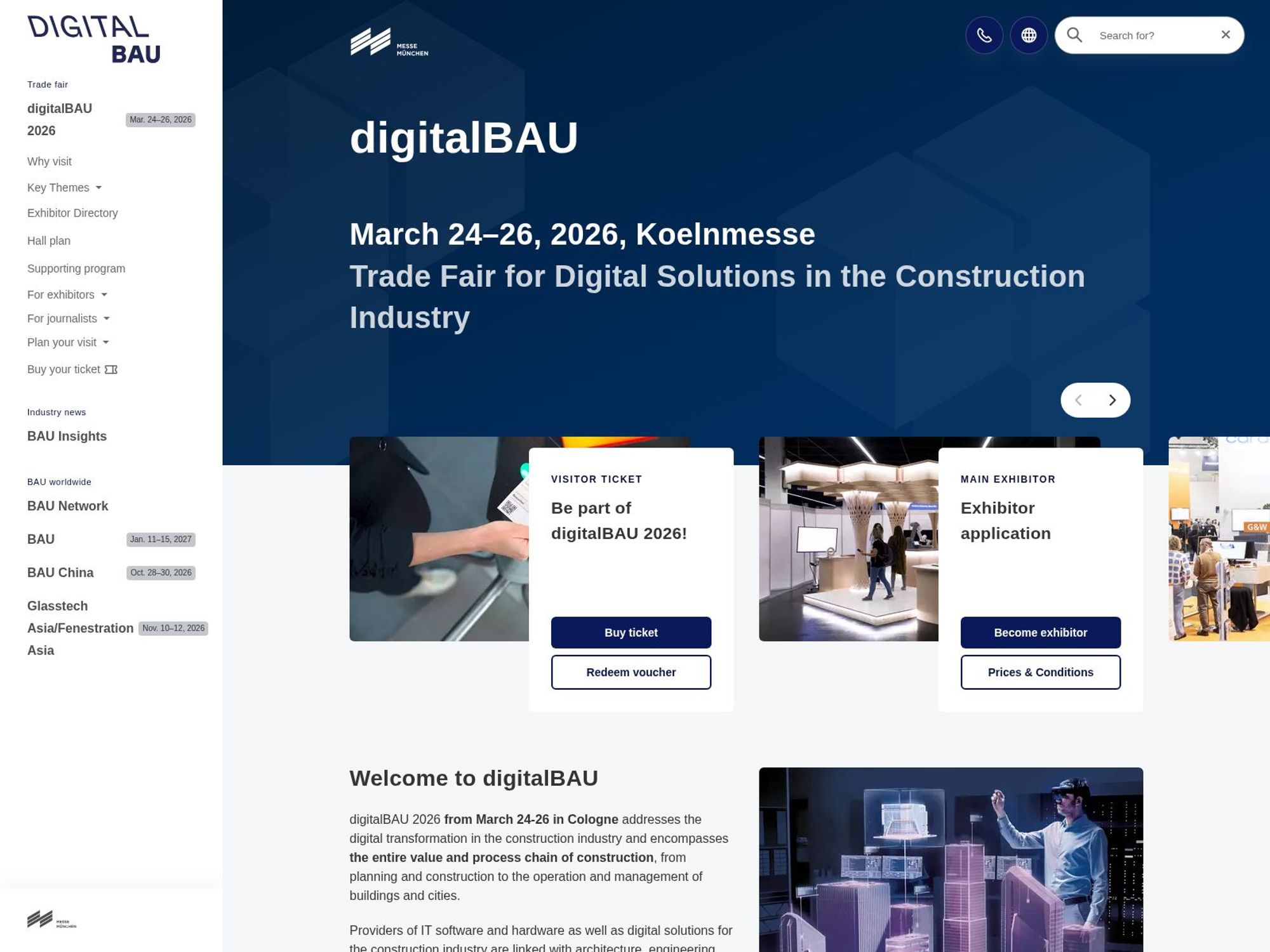 digitalBAU 2026 website